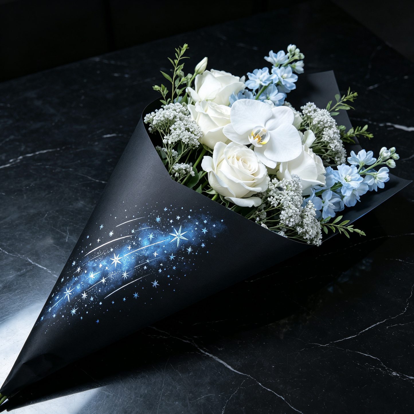 Black Starry Sky Wrapping Paper