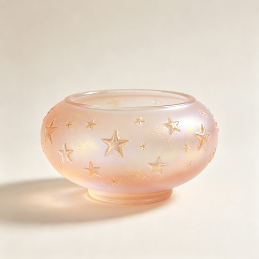 Blush Pink Pearl Glass Star Planter