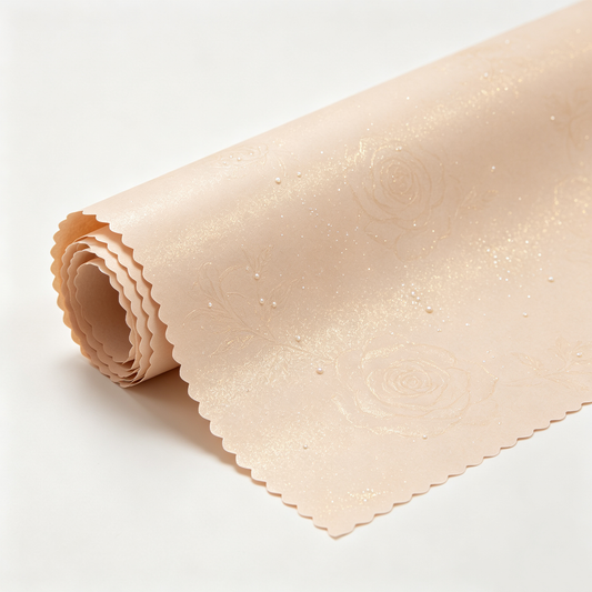 Ivory Pearl Rose Wrapping Paper